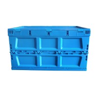 solid box collapsible crate 25.6"x17.3"x14.1" folding box crate with lid