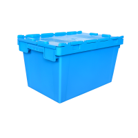 high quality 60x40x34 cm stackable plastic moving tote box for transportation