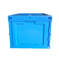 80 L Solid box type plastic material 25.6"x17.3"x14.1" folding box crate with cover