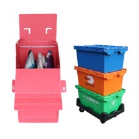 Eco-friendly heavy duty wholesale plastic tote perforated plastic container for moving company