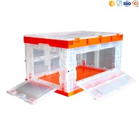 80L transparent Plastic Storage Boxes with lid for sundries use