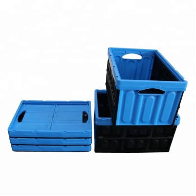 Folding Storage Basket Coloured Plastic Storage Boxes with Lids Fold Down Storage Boxes