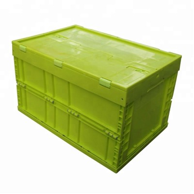 Bins with Lids Folding Box Polymer Logistics Collapsible Storage