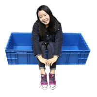 large volume plastic stackable storage container