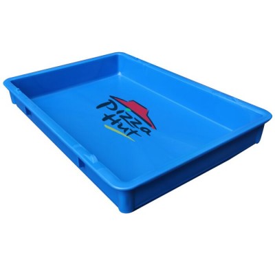 High Quality Factory Price 100% Food Grade Cheap Modern Blue Pizza Plastic Stackable Tray for dough on sell